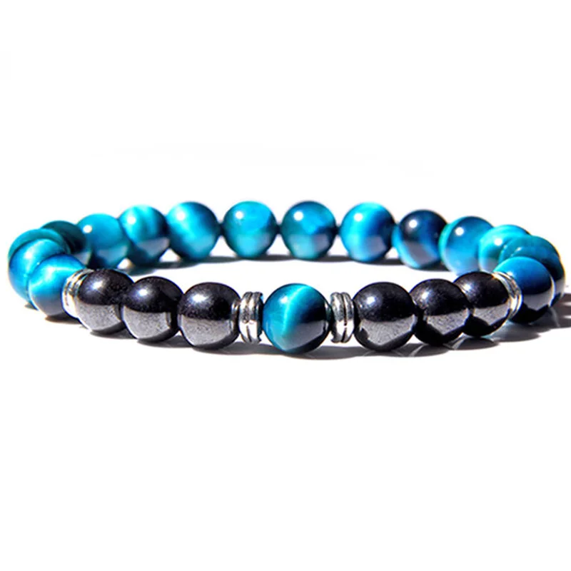 Natural Royal Blue Tiger Eye Stone & Black Onyx Beads Bracelet Men Jewelry Elastic Rope Men Women Yoga Meditation Charm Bracelet
Natural Royal Blue Tiger Eye Stone & Black Onyx Beads Bracelet Men Jewelry Elastic Rope Men Women Yoga Meditation Charm Bracelet