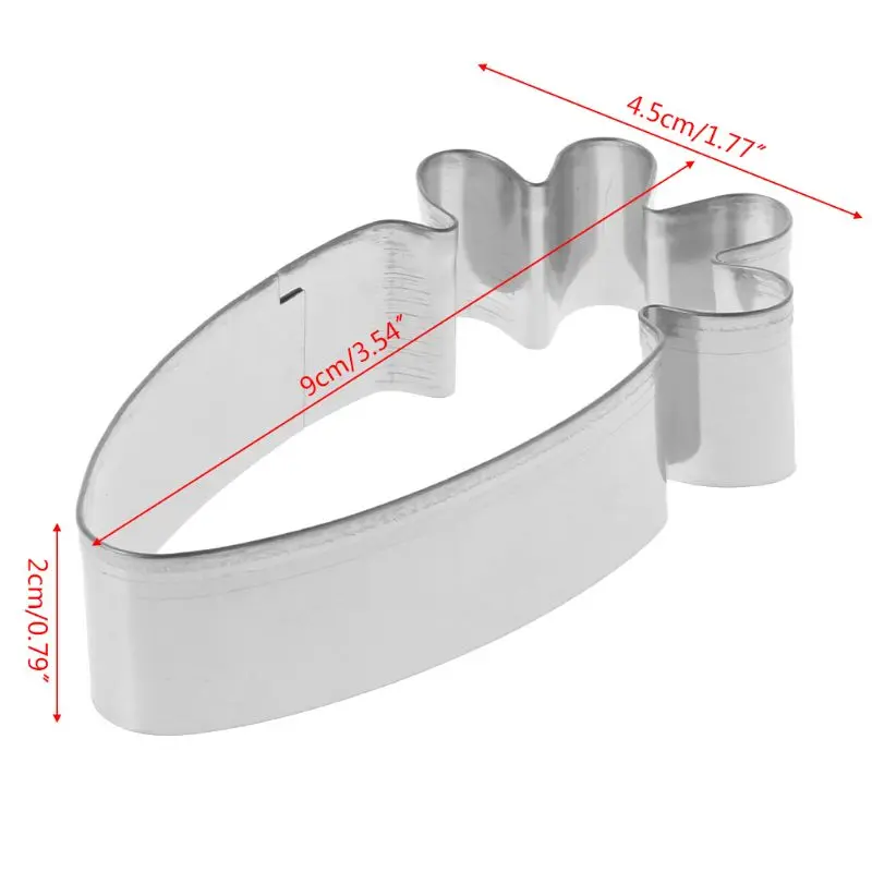 Easter Carrot Stainless Steel Cookie Cutter Biscuit Pastry Cake Decor Baking Fondant DIY Mold Tools
Easter Carrot Stainless Steel Cookie Cutter Biscuit Pastry Cake Decor Baking Fondant DIY Mold Tools
