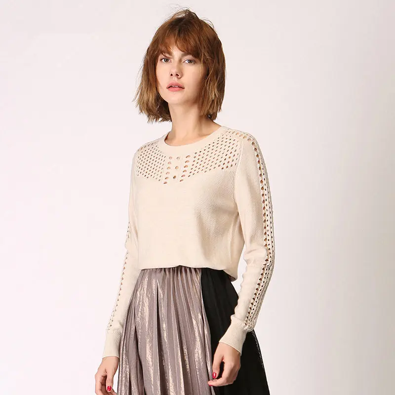 New autumn winter sweater female fashion women elegant solid color openwork knit sweater pullovers long sleeve knitwear
New autumn winter sweater female fashion women elegant solid color openwork knit sweater pullovers long sleeve knitwear