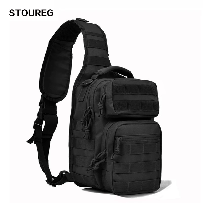 

Водонепроницаемая тактическая сумка-слинг 800D, военная сумка на плечо, повседневный ранец для кемпинга, походов, охоты, штурмовой рюкзак, сум...