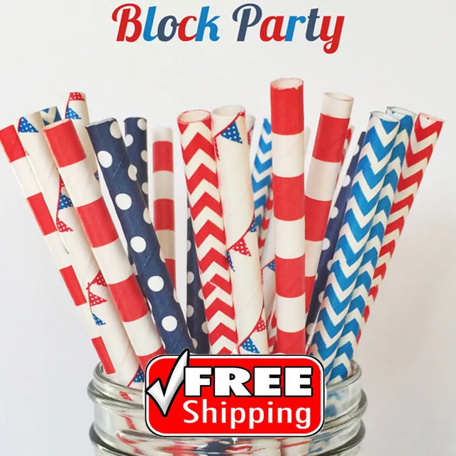 250pcs Mixed 5 Designs Block Party Themed Paper Straws - Red,Navy,Blue,Stripe,Chevron,Dot,Bunting,Independence Day,Partiotic
250pcs Mixed 5 Designs Block Party Themed Paper Straws - Red,Navy,Blue,Stripe,Chevron,Dot,Bunting,Independence Day,Partiotic