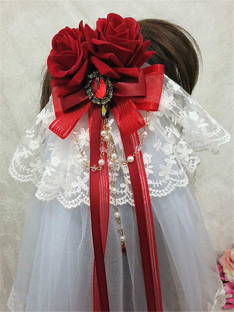 Many Colors New Style Headwear Gothic Lace Flowers Rose Veil Headband Lolita KC Headdress Vintage Hair Clip Princess Headwear
Many Colors New Style Headwear Gothic Lace Flowers Rose Veil Headband Lolita KC Headdress Vintage Hair Clip Princess Headwear