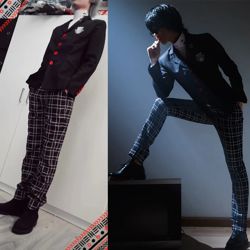 Coshome Anime Persona 5 Joker Akira Kurusu Cosplay Costume Men Women Top Pants Set School Girls Uniforms For Halloween Party
Coshome Anime Persona 5 Joker Akira Kurusu Cosplay Costume Men Women Top Pants Set School Girls Uniforms For Halloween Party
