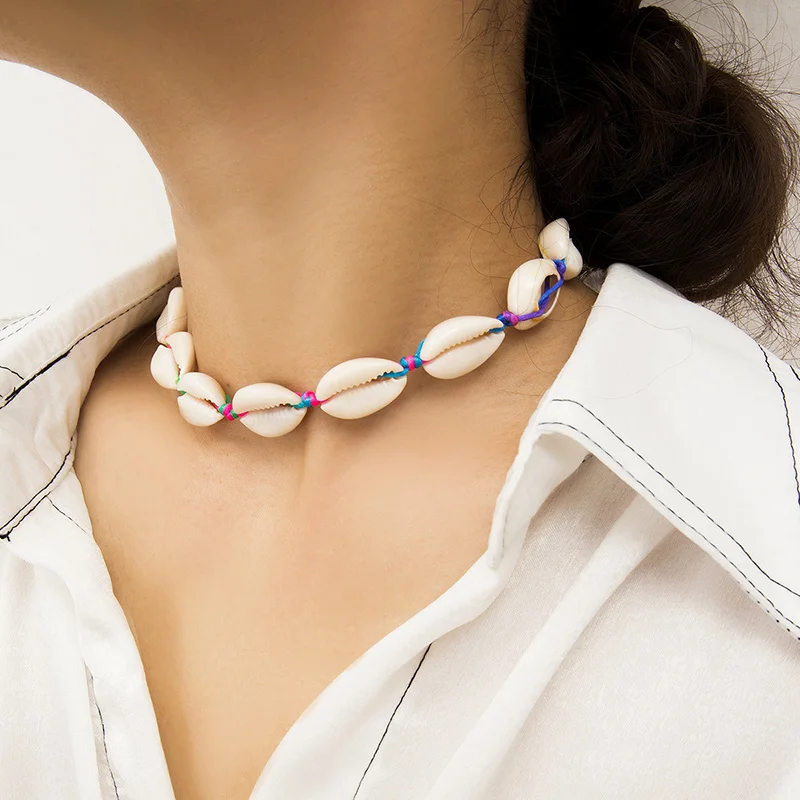 Boho Beach Shell Necklace For women White natural Seashell Colorful String Rope chains Choker Female Fashion Jewelry Gift
Boho Beach Shell Necklace For women White natural Seashell Colorful String Rope chains Choker Female Fashion Jewelry Gift