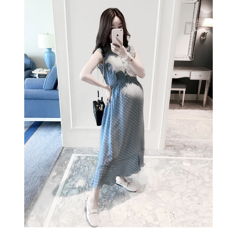Polka Dot Sleeveless Maternity Nursing Dresses For Pregnant Women Clothes Feeding Vestidos Breastfeeding Pregnancy Dress
Polka Dot Sleeveless Maternity Nursing Dresses For Pregnant Women Clothes Feeding Vestidos Breastfeeding Pregnancy Dress