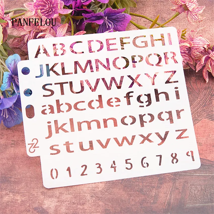 Фото Трафареты для скрапбукинга с английским алфавитом Пластиковая - купить