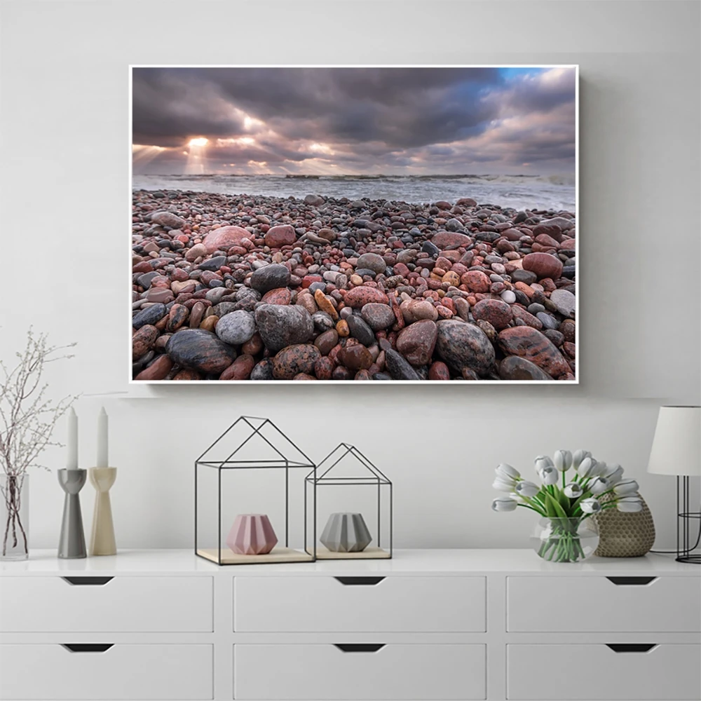 Laeacco Posters and Prints Nordic Stone Sunrise Sea Wall Artwork Canvas Painting for Living Room Bedroom Home Decoration
Laeacco Posters and Prints Nordic Stone Sunrise Sea Wall Artwork Canvas Painting for Living Room Bedroom Home Decoration