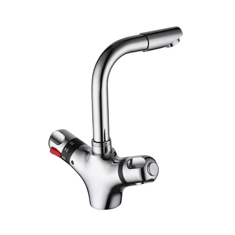 ITAS9919 Manufacturers Selling All Copper Double Kitchen Bathroom Basin of Hot and Cold Water Mixing Valve Intelligent Thermosta |