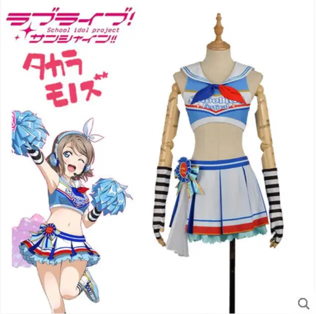 Hot Anime Lovelive!Sunshine!! Cosplay Aqours Watanabe You girls Cheerleaders Halloween Cosplay Costume Female Man
Hot Anime Lovelive!Sunshine!! Cosplay Aqours Watanabe You girls Cheerleaders Halloween Cosplay Costume Female Man