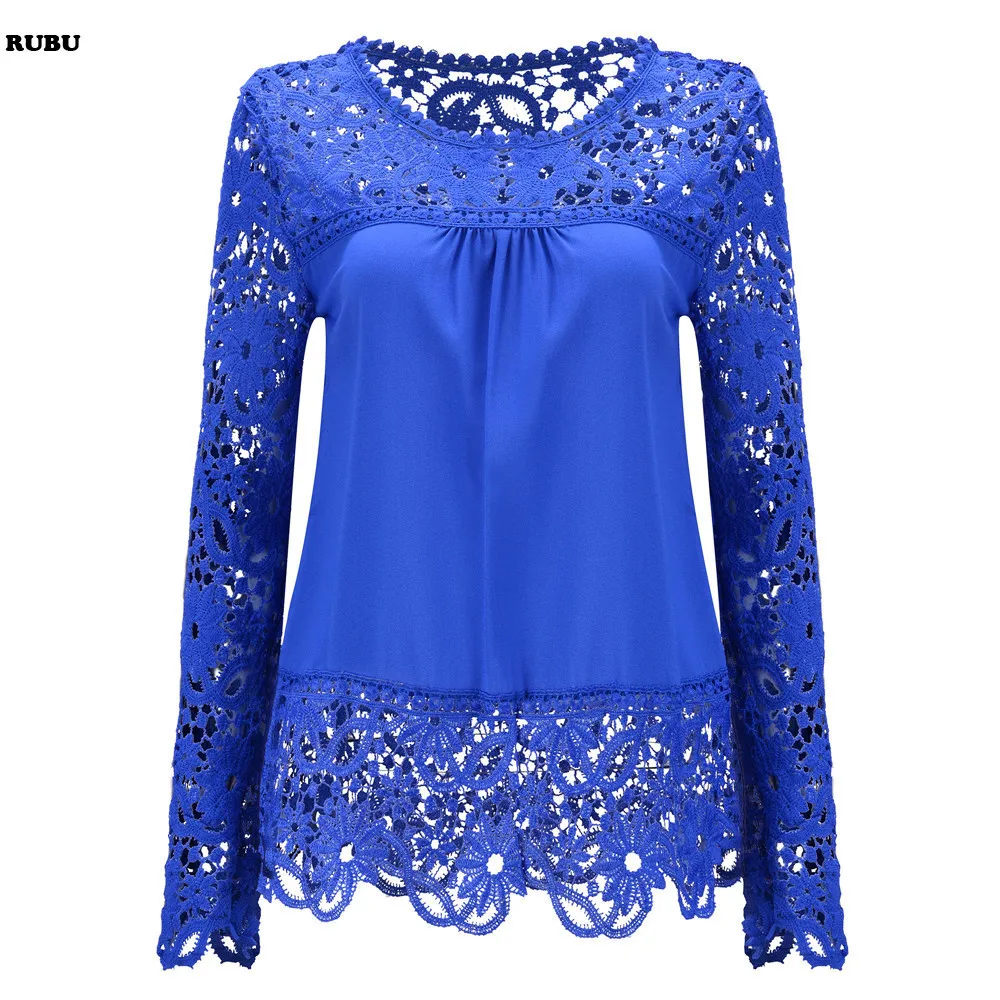 2017 new Fashion Women lace Chiffon blouse Sexy Flower lace Tops long sleeved Casual women shirt elegant sweet Women plus size
2017 new Fashion Women lace Chiffon blouse Sexy Flower lace Tops long sleeved Casual women shirt elegant sweet Women plus size