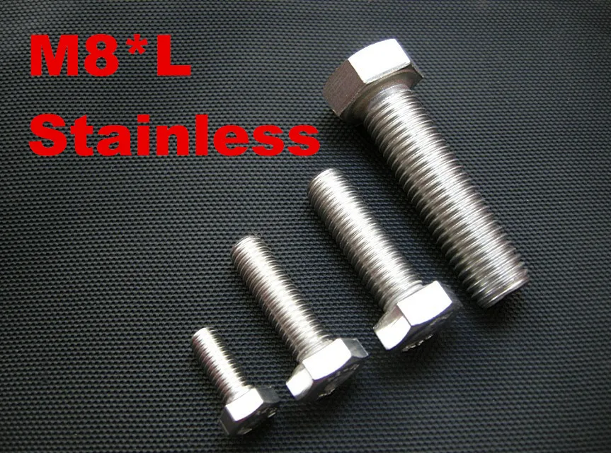 50pcs/lot DIN933 Stainless steel hex bolt full thread M8*10/12/14/16/20/22/25/30/35/40/45/50/55/60/65/70/75/80/85/90/95
50pcs/lot DIN933 Stainless steel hex bolt full thread M8*10/12/14/16/20/22/25/30/35/40/45/50/55/60/65/70/75/80/85/90/95