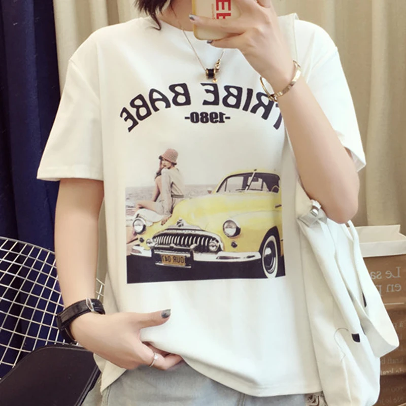 Retro Fashion Lettering Female T-shirt Summer New Harajuku Plus Size short sleeve Women T-shirt High Elastic fashion Tops WZ647
Retro Fashion Lettering Female T-shirt Summer New Harajuku Plus Size short sleeve Women T-shirt High Elastic fashion Tops WZ647