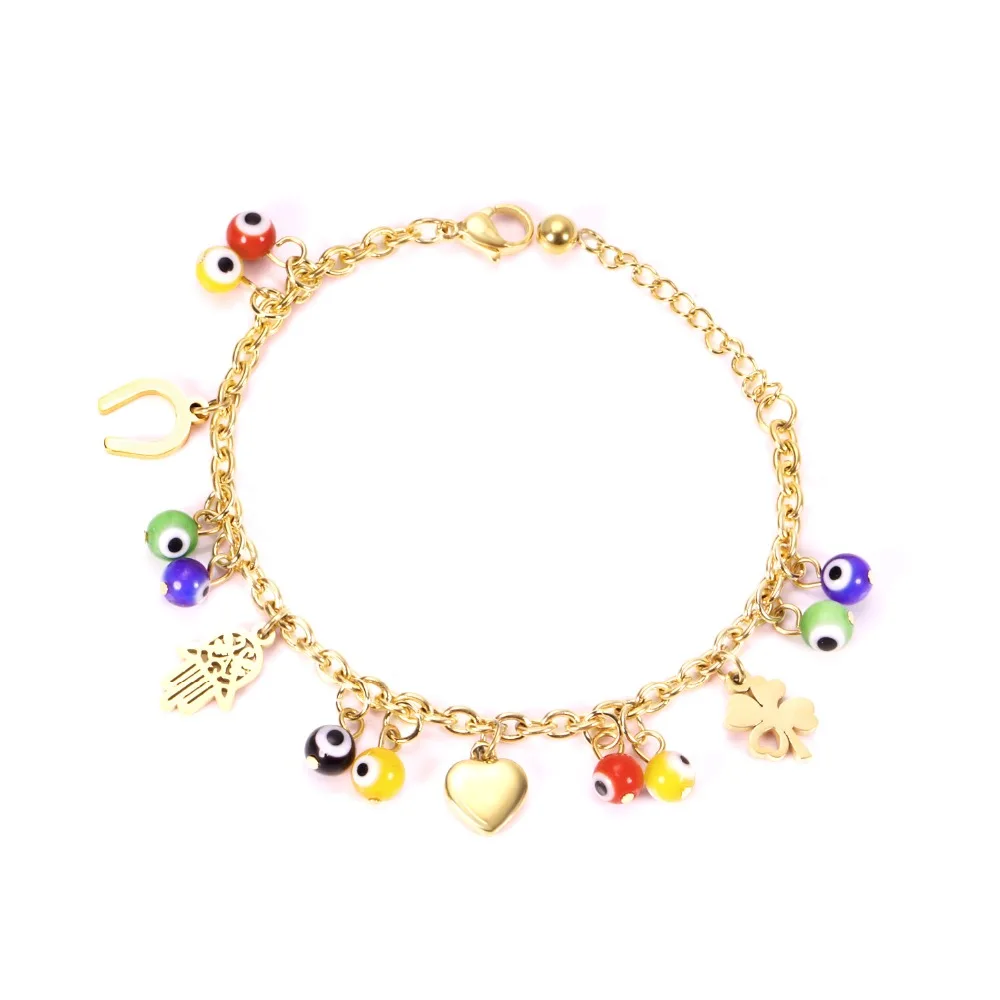 LUXUKISSKIDS трендовые браслеты для женщин золотистый цвет нержавеющая сталь