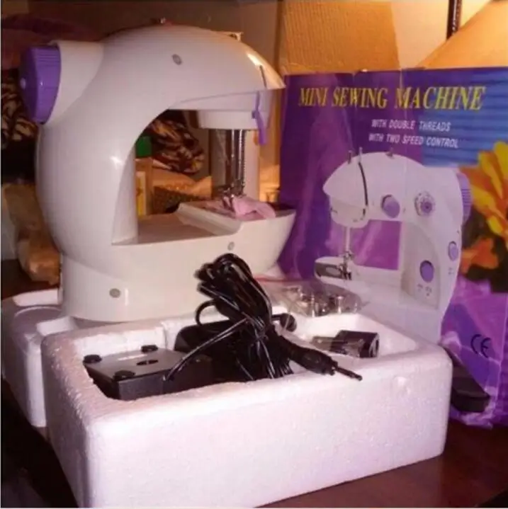 Handheld Mini Sewing Machine Pedal Overlock Purple Walking Foot Electrical Portable | Инструменты