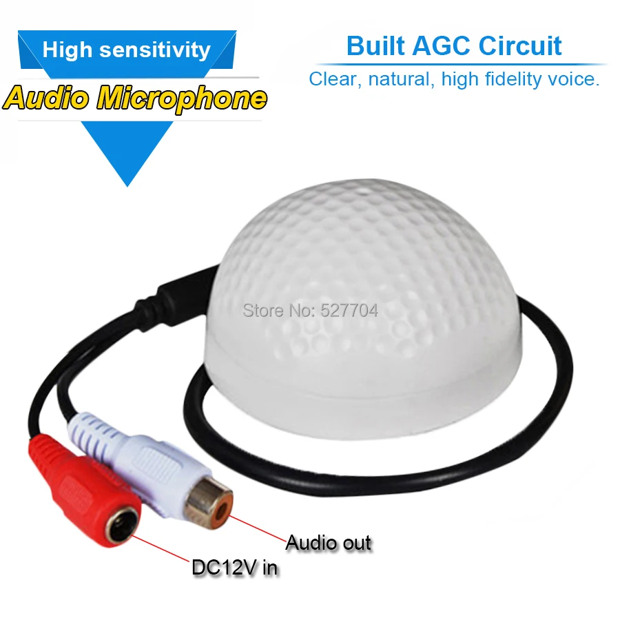 Security Audio Microphone Mic Surveillance High Sensitivity Audio MIC Sound Pickup Low Noise Clear Voice AGC CCTV Camera System
Security Audio Microphone Mic Surveillance High Sensitivity Audio MIC Sound Pickup Low Noise Clear Voice AGC CCTV Camera System