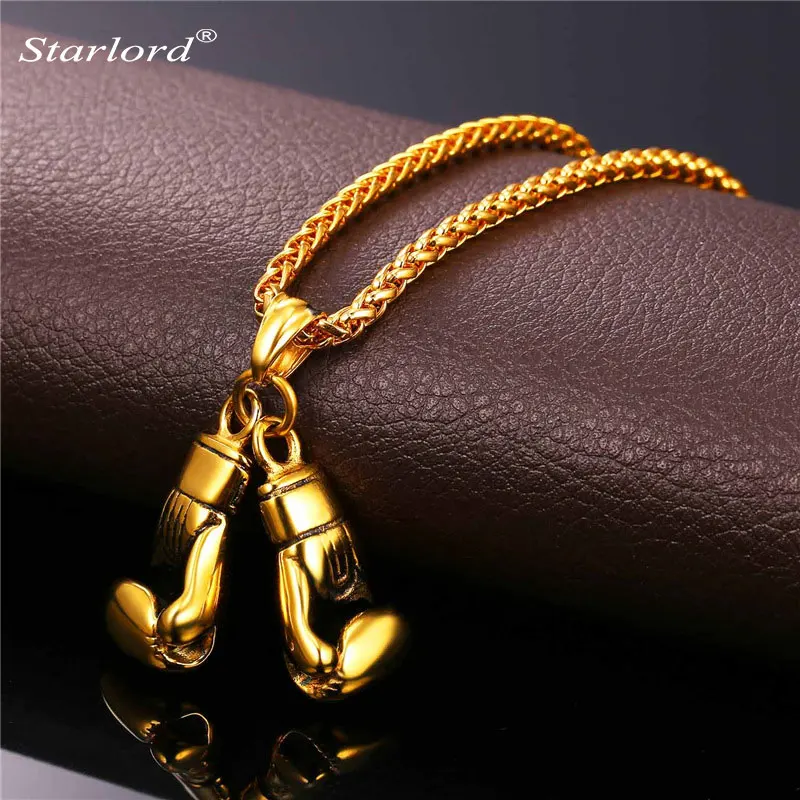 Golden Boxing Glove Pendant Charm Necklace Sport Jewelry 316L Stainless Steel Yellow Gold/Silver Color Chain For Men New GP2171
Golden Boxing Glove Pendant Charm Necklace Sport Jewelry 316L Stainless Steel Yellow Gold/Silver Color Chain For Men New GP2171