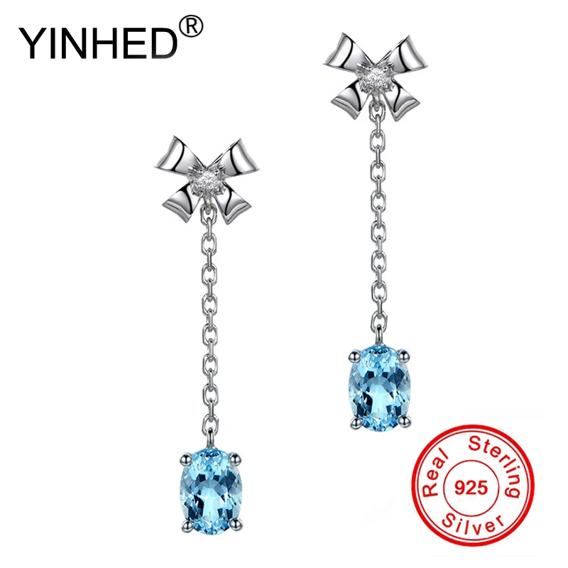 Женские серьги-подвески с бантом YINHED, элегантные висячие серьги из стерлингового серебра 925 пробы с голубым кристаллом из циркония, свадебн...
Женские серьги-подвески с бантом YINHED, элегантные висячие серьги из стерлингового серебра 925 пробы с голубым кристаллом из циркония, свадебн...