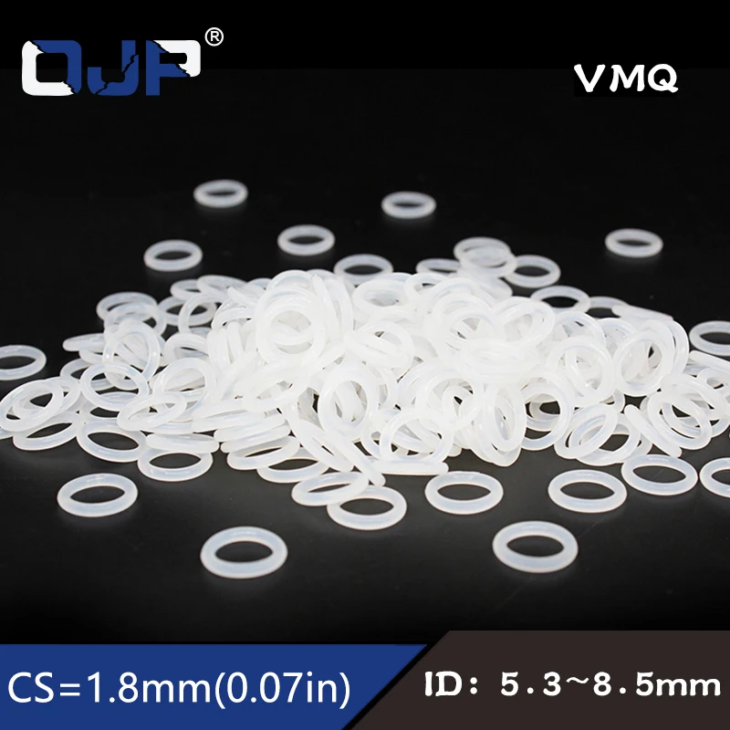 10PCS/lot Silicon Ring Silicone/VMQ O ring 1.8mm Thickness ID5.3/5.6/6/6.3/6.7/7.1/7.5/8/8.5mm Rubber O Ring Seal Gasket Ring
10PCS/lot Silicon Ring Silicone/VMQ O ring 1.8mm Thickness ID5.3/5.6/6/6.3/6.7/7.1/7.5/8/8.5mm Rubber O Ring Seal Gasket Ring