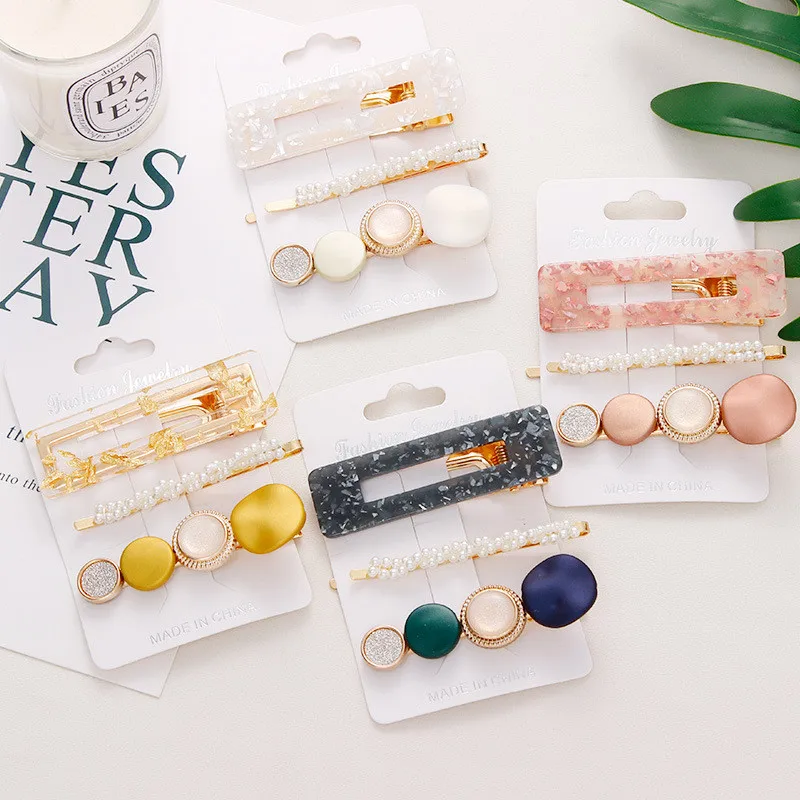 3PCS/Set Korean Style Fashion Pearls Geometric Hair Clips For Women Girls Hairpins Sweet Barrettes Hair Accessories Set 4 Colors
3PCS/Set Korean Style Fashion Pearls Geometric Hair Clips For Women Girls Hairpins Sweet Barrettes Hair Accessories Set 4 Colors