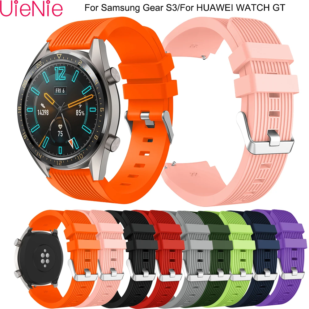 22mm watch strap For Amazfit GTR 3 PACE/Gear S3 frontier strap samsung Galaxy watch 3 45mm Silicone correa Huawei watch gt2 /2E
22mm watch strap For Amazfit GTR 3 PACE/Gear S3 frontier strap samsung Galaxy watch 3 45mm Silicone correa Huawei watch gt2 /2E