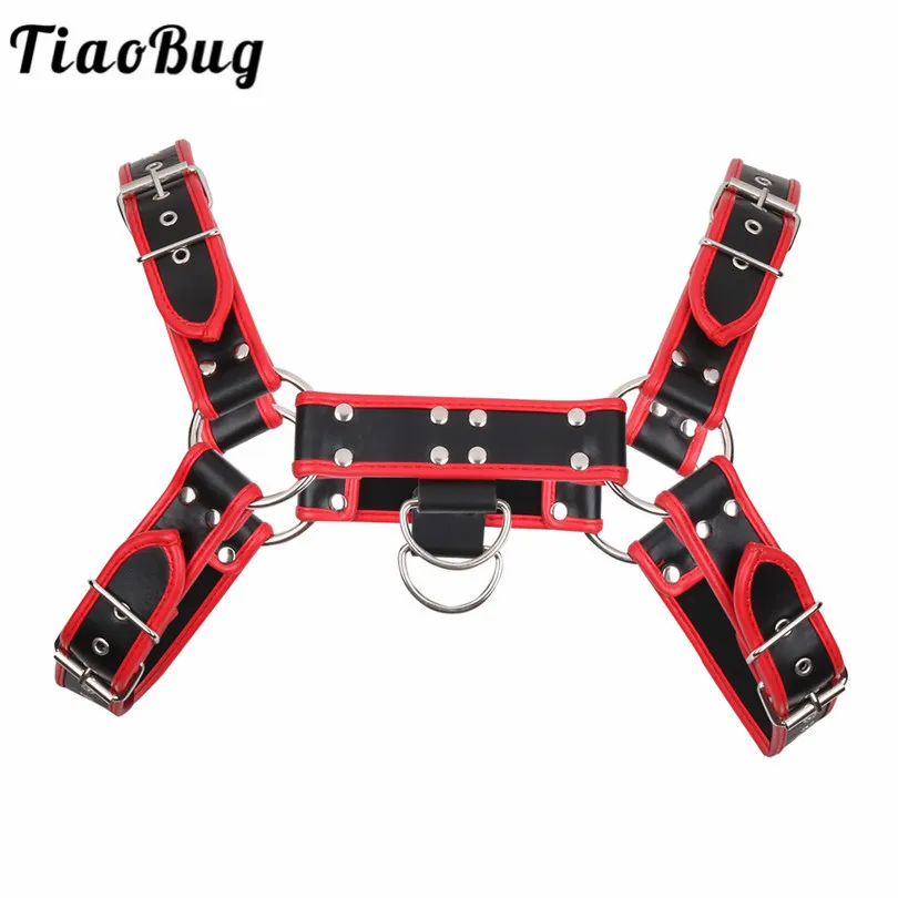 TiaoBug Faux Leather Sexy Lingerie Men Body Chest Harness Gay Erotic Bondage Belt Gothic Club Rave Rivets Metal Muscle Harness
TiaoBug Faux Leather Sexy Lingerie Men Body Chest Harness Gay Erotic Bondage Belt Gothic Club Rave Rivets Metal Muscle Harness