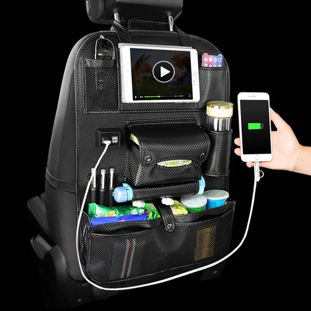 USB High Quality PU Leather Car Rear Seat Organizer Waterproof Multi Pocket Car Back Seat Hanging Storage Bag Foldable Shelf
USB High Quality PU Leather Car Rear Seat Organizer Waterproof Multi Pocket Car Back Seat Hanging Storage Bag Foldable Shelf