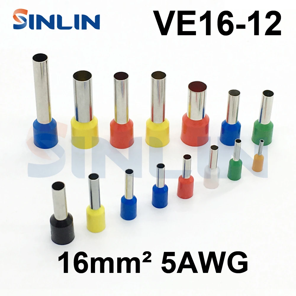 500pcs/lot Crimp Terminal VE16-12 tube pre insulating terminal Bootlace Ferrules 5AWG 16mm^2 Brass Lead length 18mm
500pcs/lot Crimp Terminal VE16-12 tube pre insulating terminal Bootlace Ferrules 5AWG 16mm^2 Brass Lead length 18mm