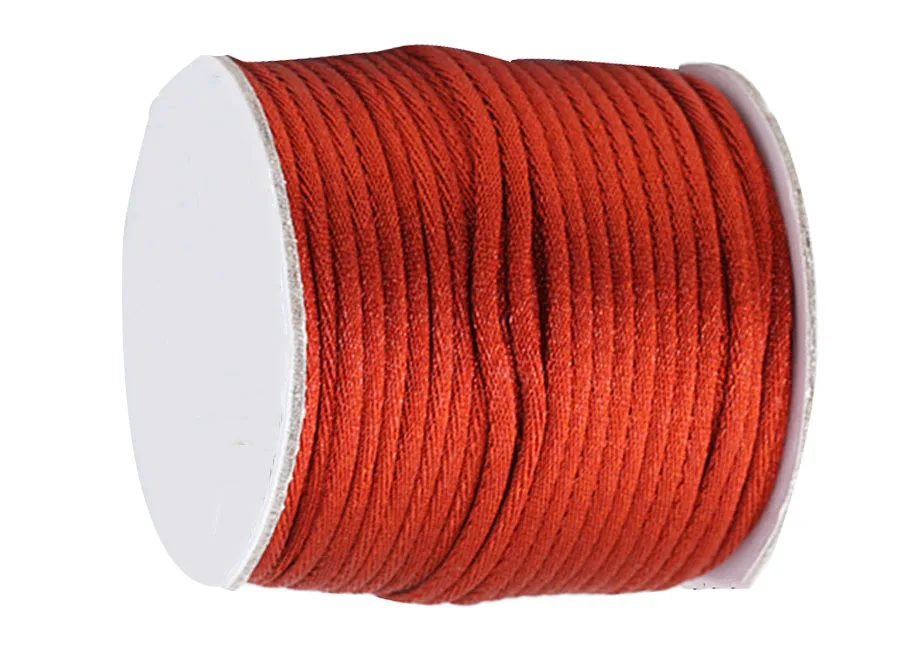 

1.5mm Red Coffe Rattail Satin Nylon Cord Chinese Knot Beading Cord+Macrame Rope Bracelet Cords Accessories 80m/roll
