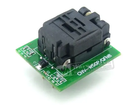 Плата программирования Waveshare QFN8 К DIP8 (A) Plastronics IC, тестовый разъем 5,1x6,1 мм, 1,27 шаг для QFN8 MLF8 MLP8
Плата программирования Waveshare QFN8 К DIP8 (A) Plastronics IC, тестовый разъем 5,1x6,1 мм, 1,27 шаг для QFN8 MLF8 MLP8