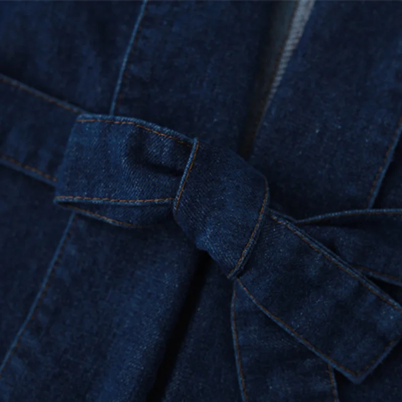 Women Denim Long Belt Coat Vintage Overcoat Turn-down Collar Jacket Sashes Outwear Loose Cardigan Autumn New 809-415
Women Denim Long Belt Coat Vintage Overcoat Turn-down Collar Jacket Sashes Outwear Loose Cardigan Autumn New 809-415