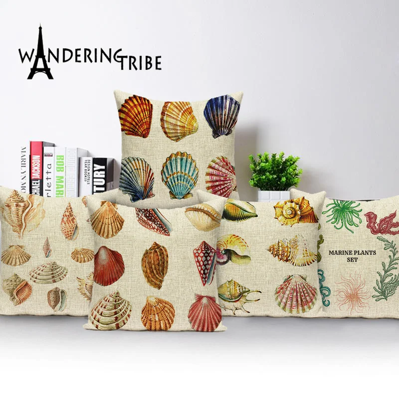 Marine Cushion Cover Marine Life Pillow Covers Conch Starfish Seaweed Cushion Covers for Sofa 45x45cm Beige Throw Pillows Case
Marine Cushion Cover Marine Life Pillow Covers Conch Starfish Seaweed Cushion Covers for Sofa 45x45cm Beige Throw Pillows Case