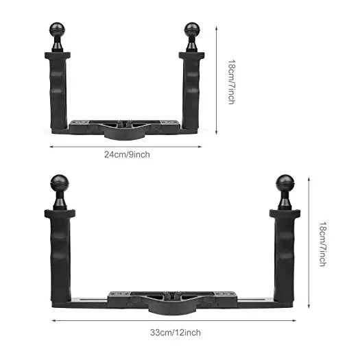 Aluminium Alloy Adjustable Handheld Stabilizer Tray Handle Grip for GoPro 6/5/4/3+/3 SJCAM and 6 inch Dome Port and Camera DV
Aluminium Alloy Adjustable Handheld Stabilizer Tray Handle Grip for GoPro 6/5/4/3+/3 SJCAM and 6 inch Dome Port and Camera DV