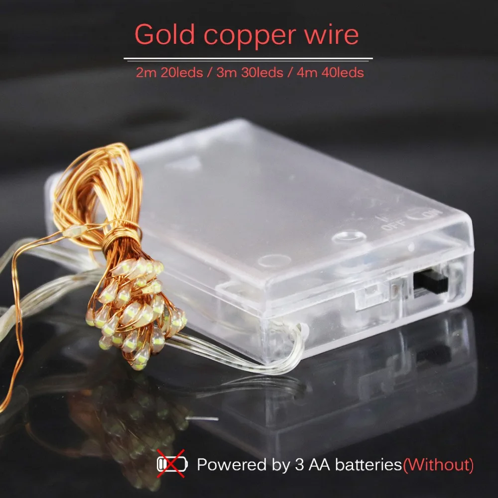 2m 3m 4m Copper Wire Light Mini String Lights Fairy LED Garland Decoration For Christmas Wedding Party Battery Powered JL
2m 3m 4m Copper Wire Light Mini String Lights Fairy LED Garland Decoration For Christmas Wedding Party Battery Powered JL