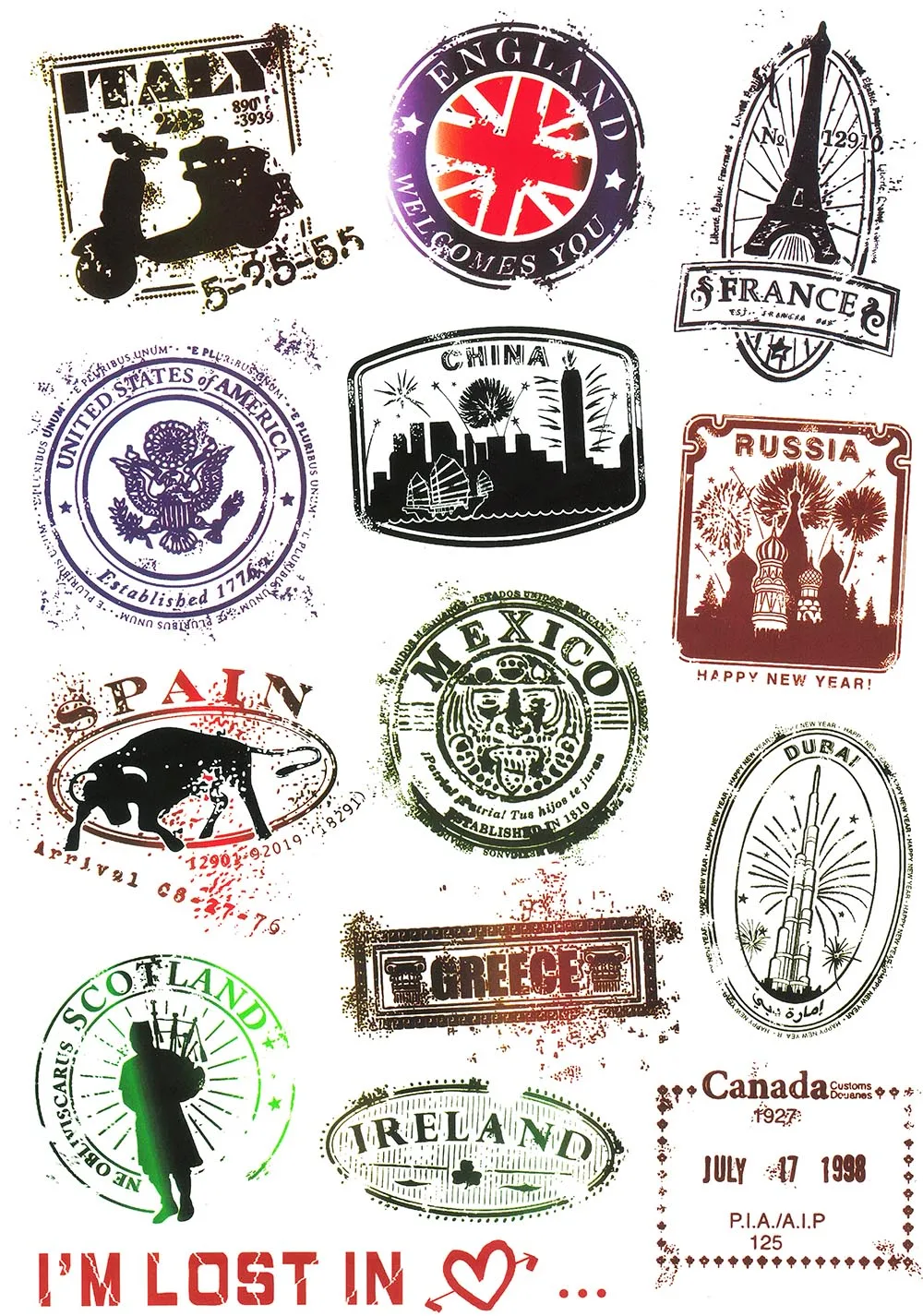 2017 New Design A4 Size Retro Stamp PVC Waterproof Notebook Suitcase Luggage Laptop Stickers For Mac Pro Skateboard DIY Sticker
2017 New Design A4 Size Retro Stamp PVC Waterproof Notebook Suitcase Luggage Laptop Stickers For Mac Pro Skateboard DIY Sticker