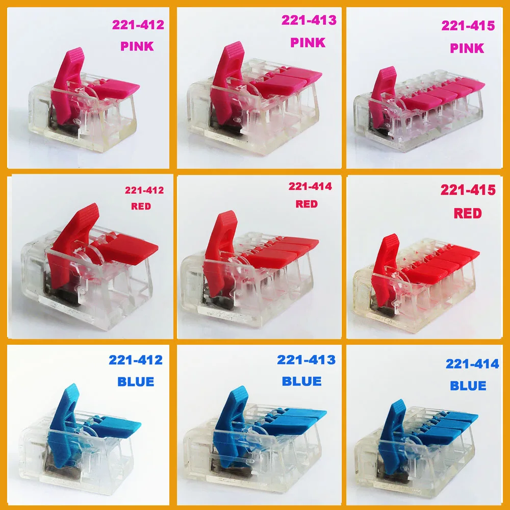 wire connector 412 413 new type fast wire cable Connectors Universal Compact quick Wiring Power Connector push-in Terminal Block
wire connector 412 413 new type fast wire cable Connectors Universal Compact quick Wiring Power Connector push-in Terminal Block