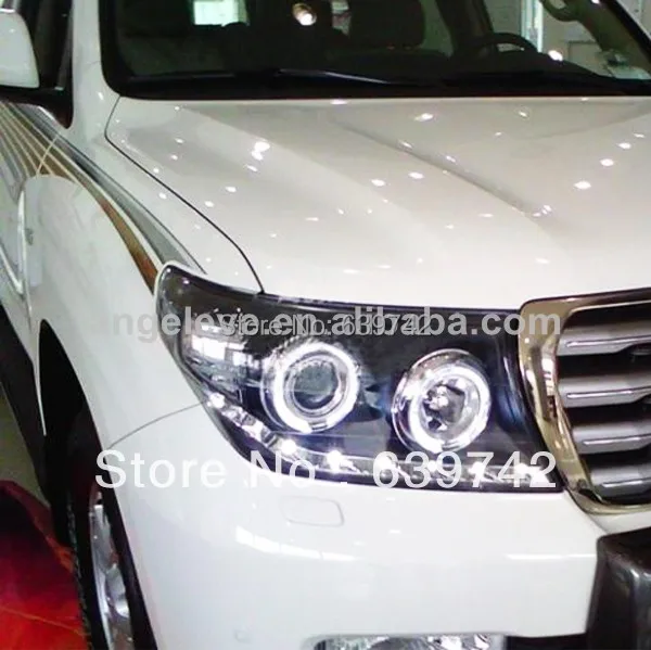 Land Cruiser FJ200 LC200 LED Angel Eyes Head Lamp for TOYOTA 2007-2011 year Black