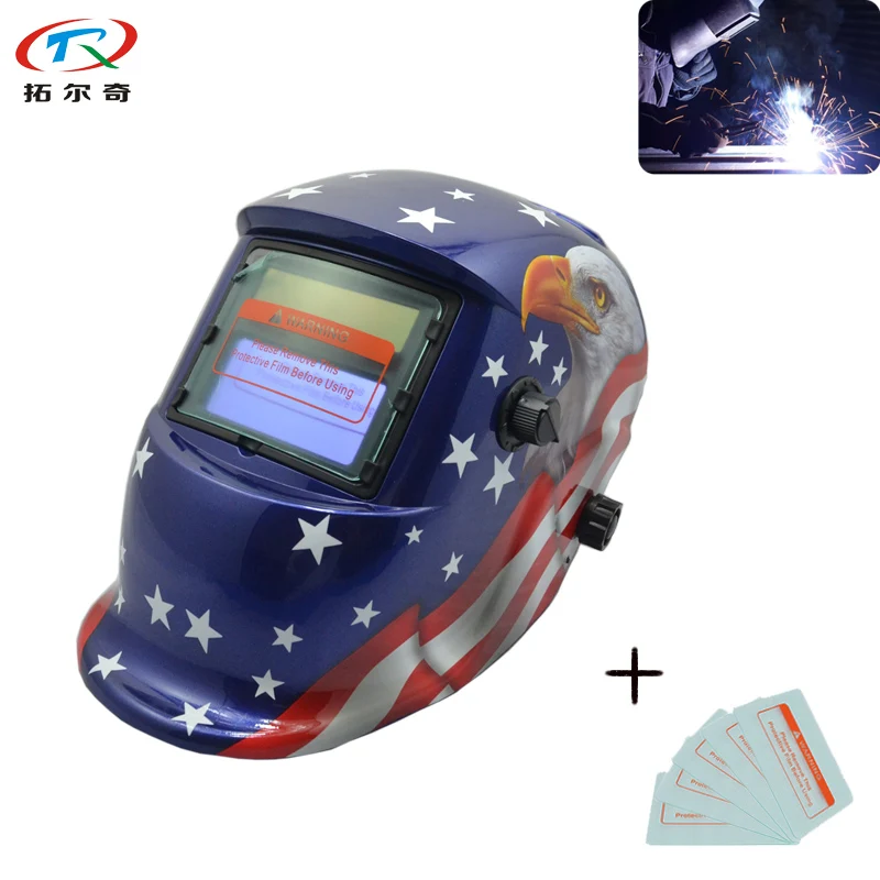 Сварочная маска Хамелеон star amerian eagle tig с автоматическим затемнением литиевая