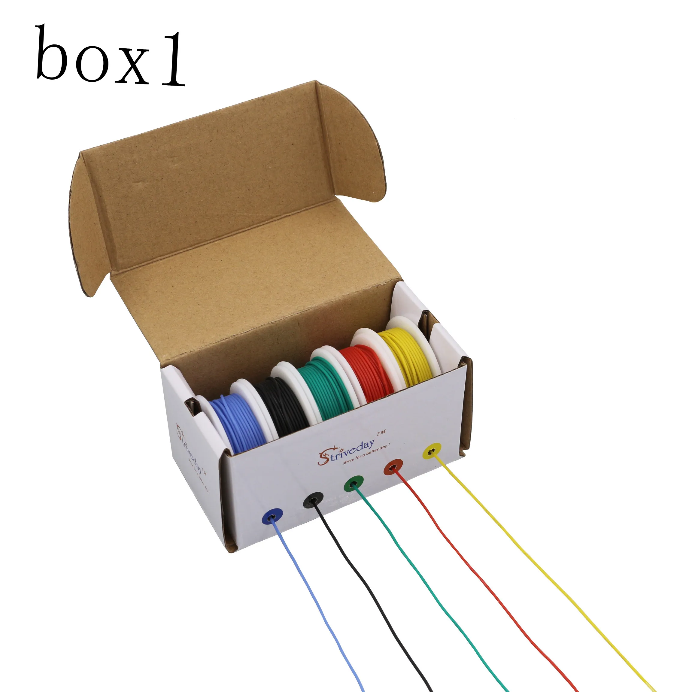 Гибкий силиконовый кабель 30 м 20AWG 5 цветов 1 коробка посылка|silicone wire cable|electric wireflexible