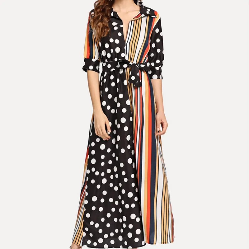 2019 Sexy Striped Wave Point Color Matching Sleeve Dress Womens Clothing Striped Dot Dresses aa235
2019 Sexy Striped Wave Point Color Matching Sleeve Dress Womens Clothing Striped Dot Dresses aa235