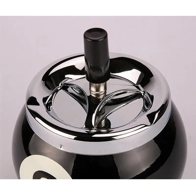 Fashional Push Down Cigarette Ashtray No.8 Billiards Ball Ashtray without Base Metal Smoking Ash Tray for Indoor or Outdoor Use
Fashional Push Down Cigarette Ashtray No.8 Billiards Ball Ashtray without Base Metal Smoking Ash Tray for Indoor or Outdoor Use