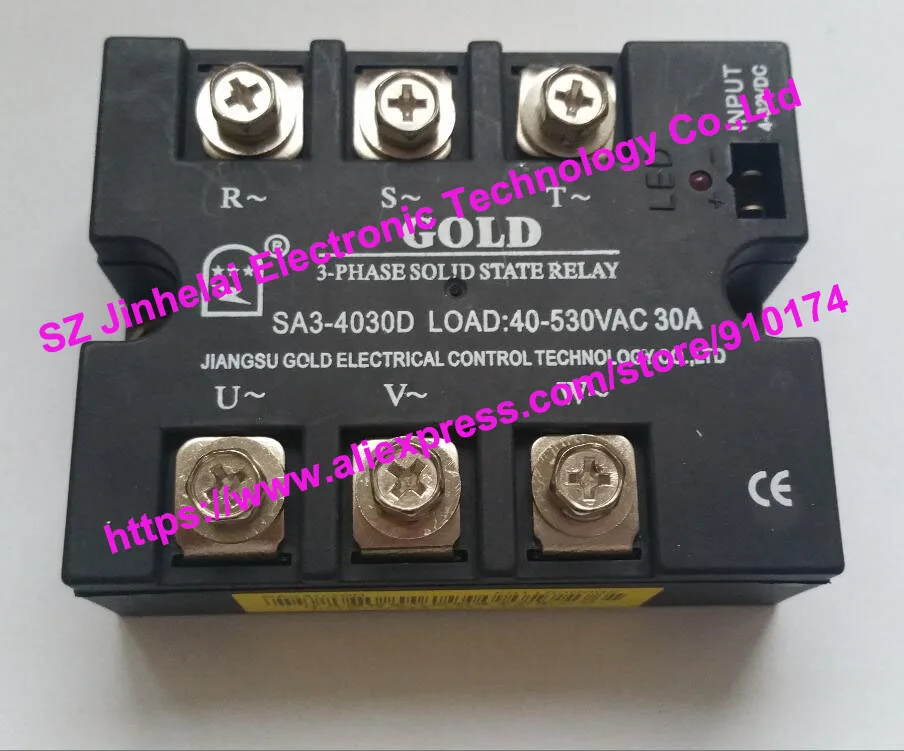New and original SA34030D SA3-4030D GOLD 3-PHASE Solid state relay SSR 4-32VDC, 40-530VAC 30A
New and original SA34030D SA3-4030D GOLD 3-PHASE Solid state relay SSR 4-32VDC, 40-530VAC 30A