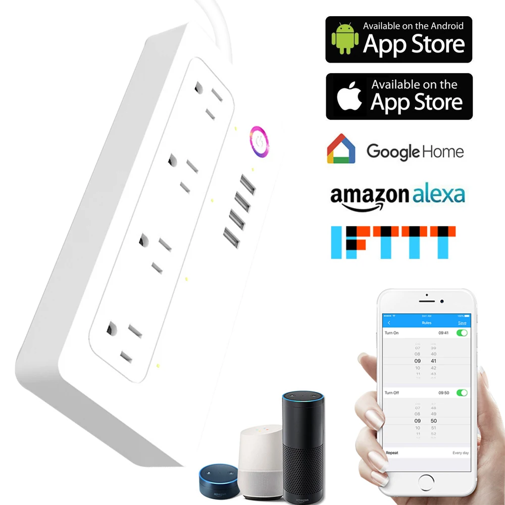 Нам WiFi Smart Plug Стабилизатор напряжения голос Управление таймер индивидуально