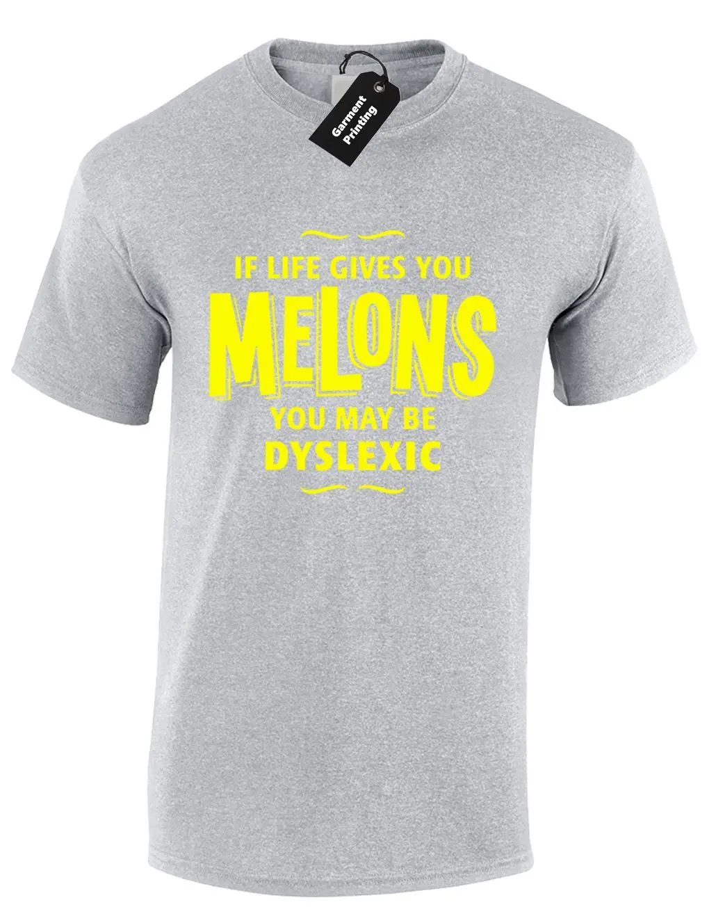 Мужская футболка с надписью IF LIFE Give YOU MELONS карикатура DYSLEXIA новинка со слоганом