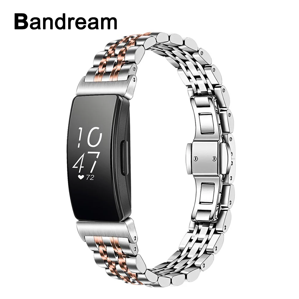 Bandream Stainless Steel Watchband for Fitbit Inspire/Inspire HR Accessory Watch Band Wrist Strap Silver Rose Gold Belt Bracelet
Bandream Stainless Steel Watchband for Fitbit Inspire/Inspire HR Accessory Watch Band Wrist Strap Silver Rose Gold Belt Bracelet