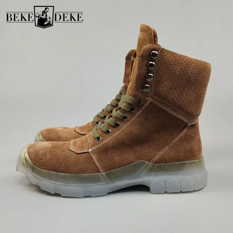Men Boots High Ankle Luxury Trainers Cow Leather Winter Boots Lace Up Men Casual Motor Sneaker Flats Transparent Platform Shoes
Men Boots High Ankle Luxury Trainers Cow Leather Winter Boots Lace Up Men Casual Motor Sneaker Flats Transparent Platform Shoes