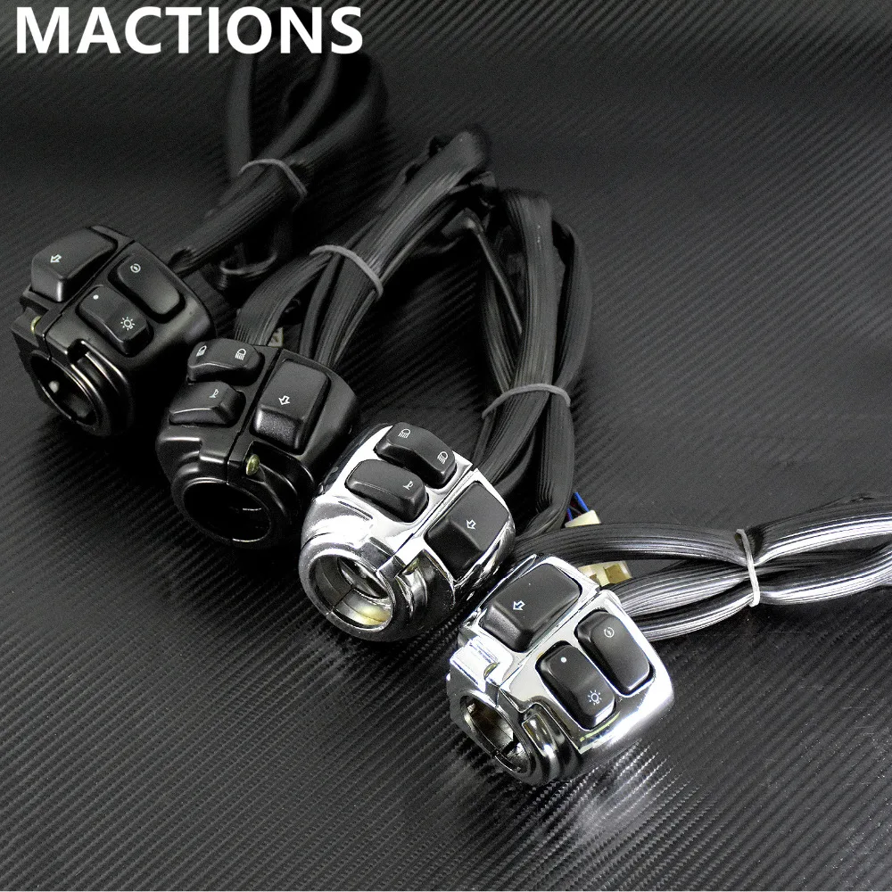 Motorcycle 1"25mm Handlebar Control Switch + Wiring Harness Black/Chrome For Harley Softail Sportster V-Rod For Dyna 1996-2012
Motorcycle 1"25mm Handlebar Control Switch + Wiring Harness Black/Chrome For Harley Softail Sportster V-Rod For Dyna 1996-2012
