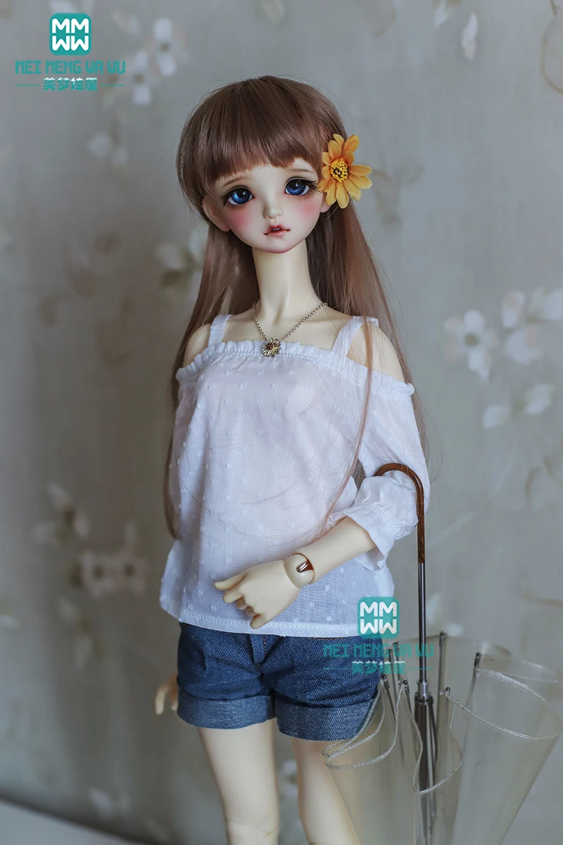 Одежда для куклы BJD 58-62 см, Модная белая рубашка с подтяжками DD SD10 SD13 1/3 и джинсовые шорты
Одежда для куклы BJD 58-62 см, Модная белая рубашка с подтяжками DD SD10 SD13 1/3 и джинсовые шорты