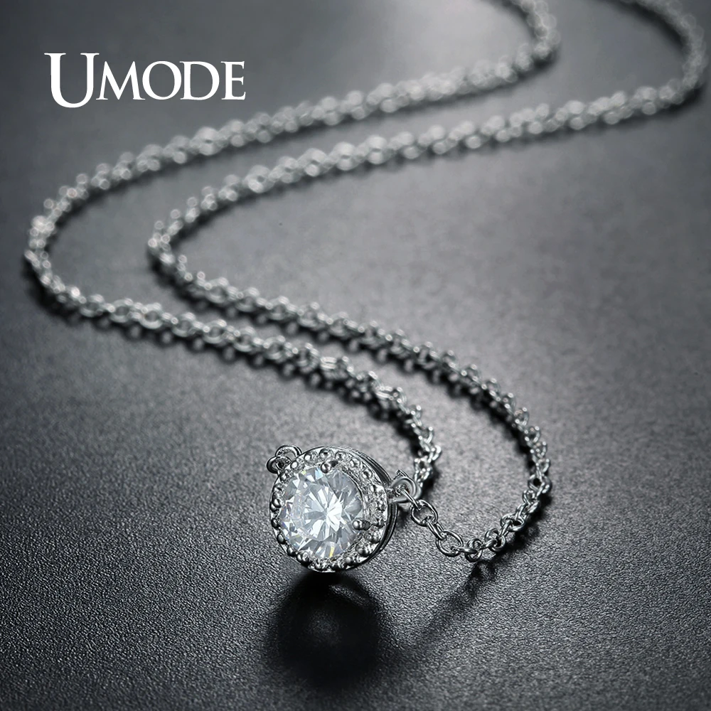 UMODE Trendy Top Round Cubic Zirconia Pendant Necklace for Women White Gold Color Link Chain Colar Feminino Gift Jewelry UN0236X
UMODE Trendy Top Round Cubic Zirconia Pendant Necklace for Women White Gold Color Link Chain Colar Feminino Gift Jewelry UN0236X