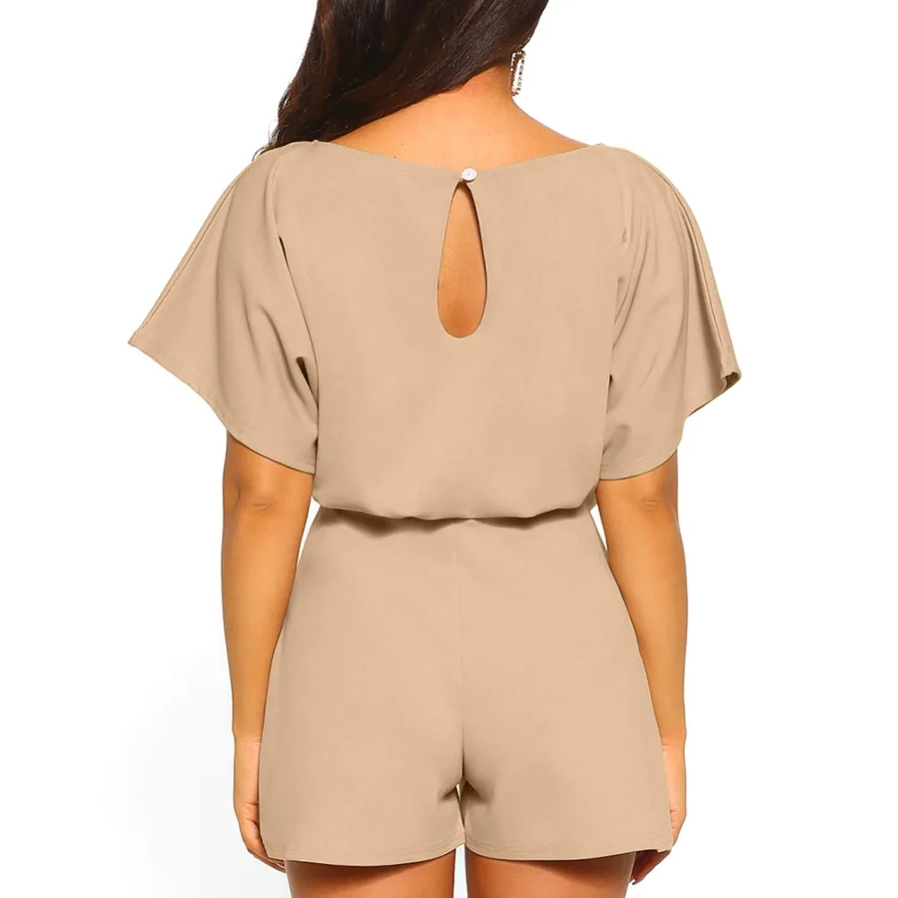 Summer Beach Romper Women New Fashion Belted Elegant Office Overalls Casual O Neck Short Sleeve Jumpsuit Solid Playsuit
Summer Beach Romper Women New Fashion Belted Elegant Office Overalls Casual O Neck Short Sleeve Jumpsuit Solid Playsuit