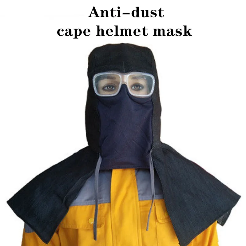 Dust Cape Helmet Face Mask 600D Wear-resistant Denim Goggles Painting Sand-blasting Protective Breathable Construction Transport
Dust Cape Helmet Face Mask 600D Wear-resistant Denim Goggles Painting Sand-blasting Protective Breathable Construction Transport